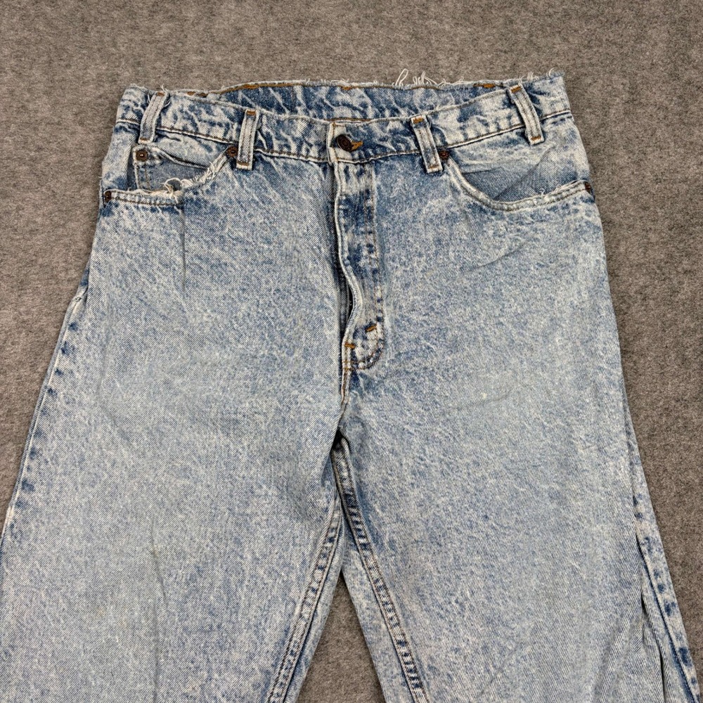 Levi Jeans Mens 34x32 Vintage 550 Acid Wash Orange Tab Distressed Denim Pants